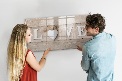 Magnettafel zum schreiben Liebe in Fotos und Erinnerungen