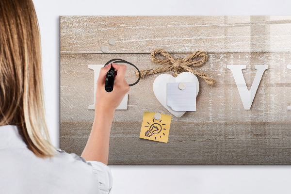 Magnettafel zum schreiben Liebe in Fotos und Erinnerungen