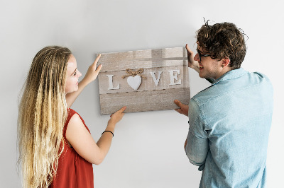 Magnettafel zum schreiben Liebe in Fotos und Erinnerungen