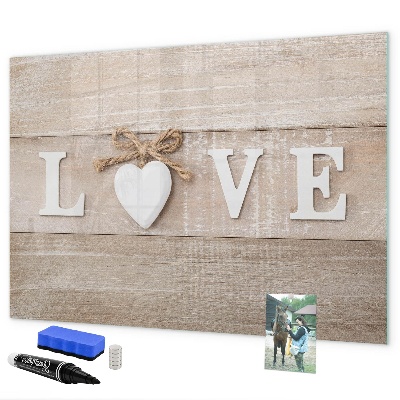 Magnettafel zum schreiben Liebe in Fotos und Erinnerungen
