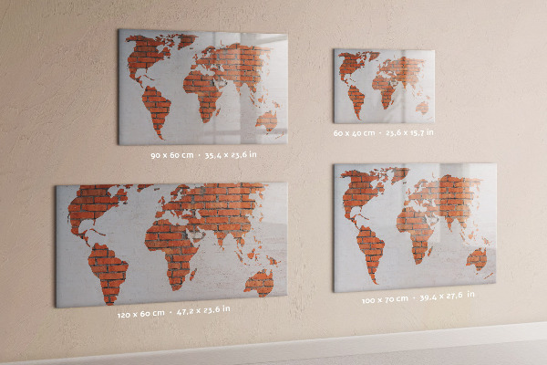 Schreib magnettafel Eine Weltkarte mit persönlichen Erinnerungen