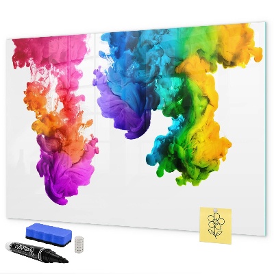Magnettafel zum schreiben Bunte Wolken mit persönlichen Fotos