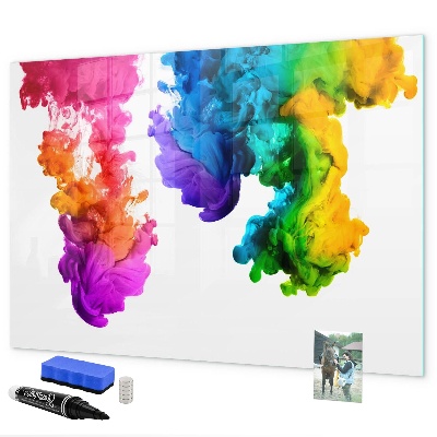 Magnettafel zum schreiben Bunte Wolken mit persönlichen Fotos