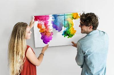 Magnettafel zum schreiben Bunte Wolken mit persönlichen Fotos