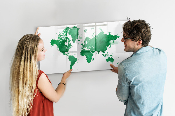 Schreib magnettafel Interaktive Karte für Reiseerinnerungen