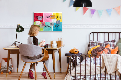Schreib magnettafel Inspirierende Slogans für Taten und Träume