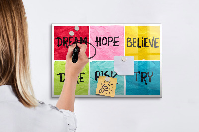 Schreib magnettafel Inspirierende Slogans für Taten und Träume