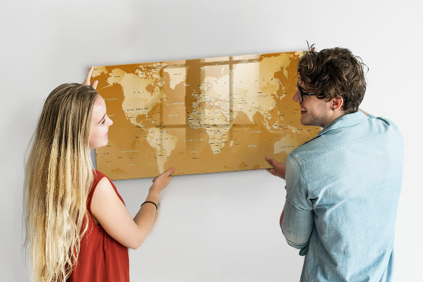 Magnettafel zum schreiben Interaktiver Kartenplaner mit Fotos