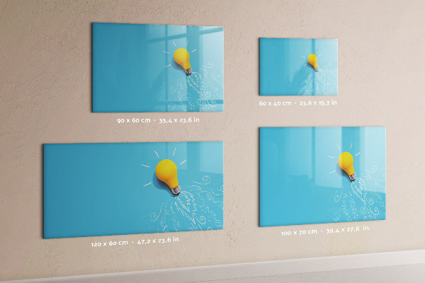 Schreib magnettafel Eine farbenfrohe Tafel zur Präsentation von Fotos