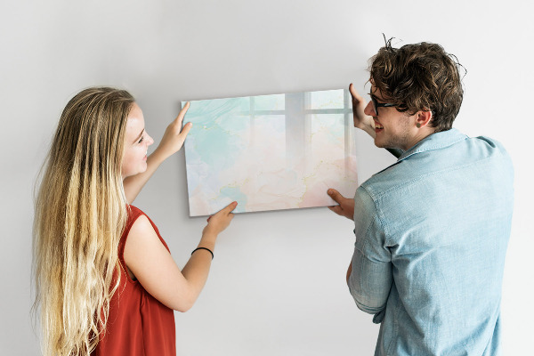 Schreib magnettafel Eine farbenfrohe Tafel zur Präsentation von Fotos