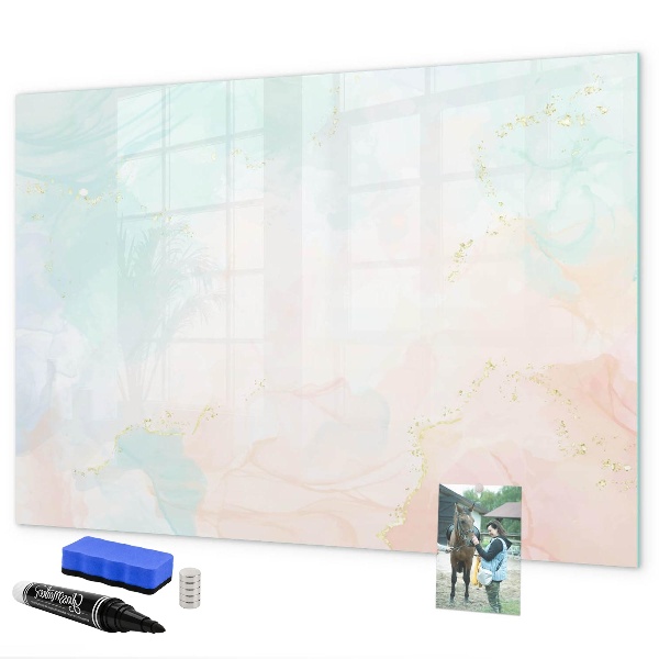 Schreib magnettafel Eine farbenfrohe Tafel zur Präsentation von Fotos