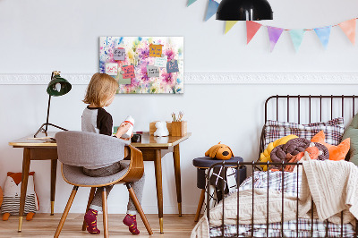 Magnettafel zum schreiben Eine farbenfrohe Tafel für Fotos und Notizen