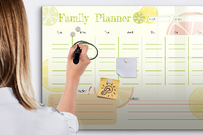 Schreib magnettafel Familienplaner mit Platz für Fotos