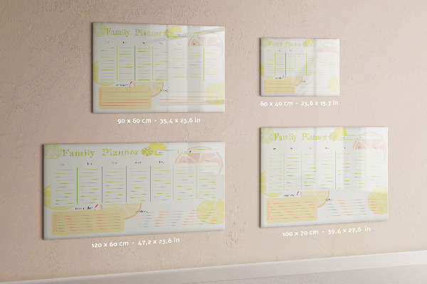 Schreib magnettafel Familienplaner mit Platz für Fotos