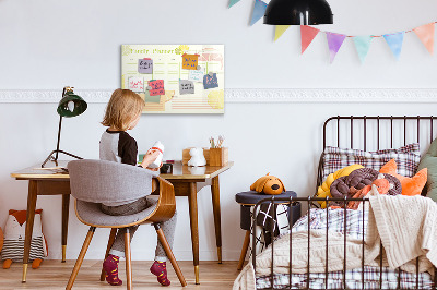 Schreib magnettafel Familienplaner mit Platz für Fotos
