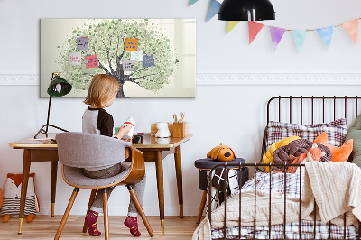 Magnettafel zum schreiben Erinnerungsbaum mit persönlichen Fotos