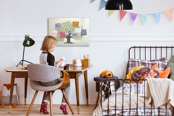 Magnettafel zum schreiben Erinnerungsbaum mit persönlichen Fotos