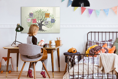 Magnettafel zum schreiben Erinnerungsbaum mit persönlichen Fotos