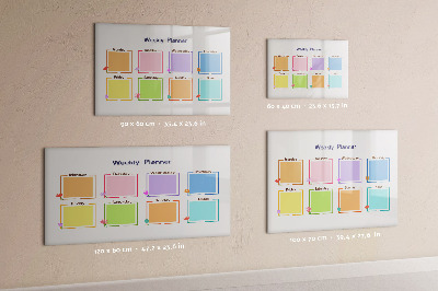 Magnettafel zum schreiben Wochenplaner mit Platz für Fotos