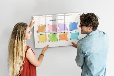 Magnettafel zum schreiben Wochenplaner mit Platz für Fotos