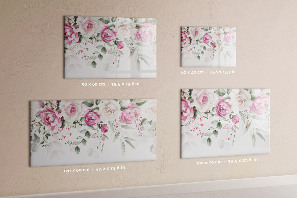 Magnettafel zum schreiben Blumenmuster für Fotos und Notizen