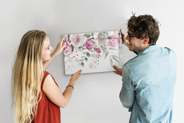 Magnettafel zum schreiben Blumenmuster für Fotos und Notizen