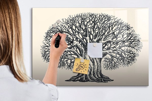 Schreib magnettafel Ein Erinnerungsbaum mit Platz für Fotos