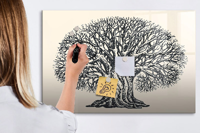 Schreib magnettafel Ein Erinnerungsbaum mit Platz für Fotos