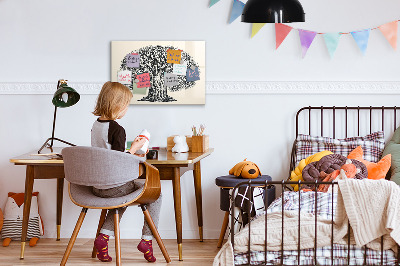 Schreib magnettafel Ein Erinnerungsbaum mit Platz für Fotos