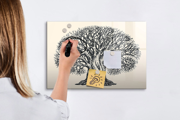 Schreib magnettafel Ein Erinnerungsbaum mit Platz für Fotos