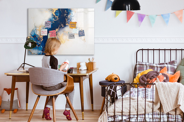 Magnettafel zum schreiben Moderne Pinnwand für Fotos und Notizen