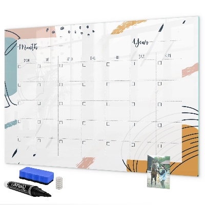 Schreib magnettafel Fotoplaner mit Stift und Radierer