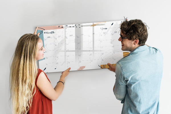 Schreib magnettafel Fotoplaner mit Stift und Radierer