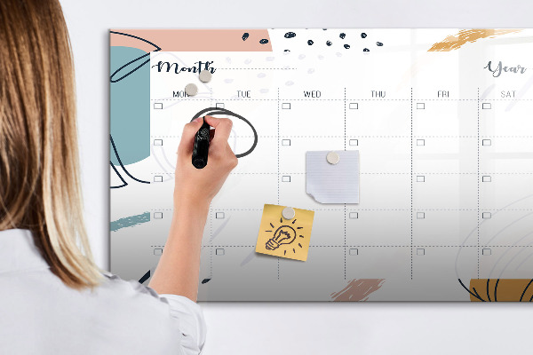 Schreib magnettafel Fotoplaner mit Stift und Radierer