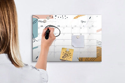 Schreib magnettafel Fotoplaner mit Stift und Radierer