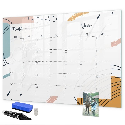 Schreib magnettafel Fotoplaner mit Stift und Radierer