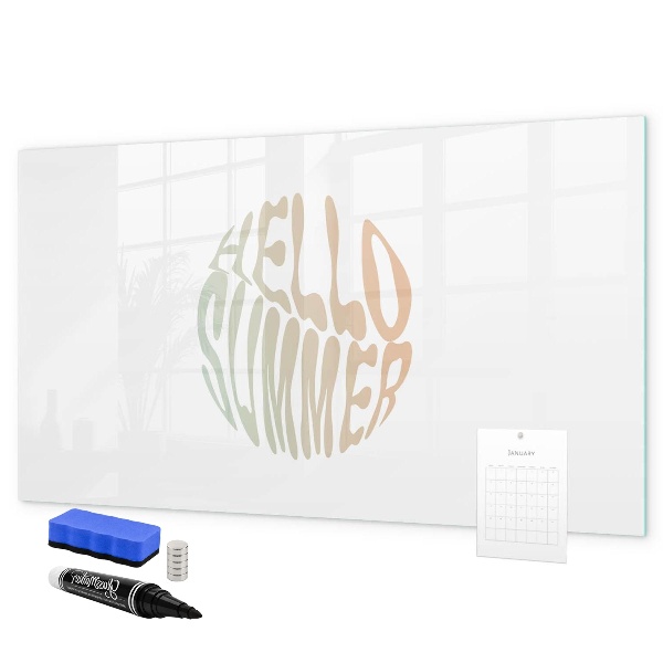 Magnettafel zum schreiben Sommererinnerungen auf einer Magnettafel