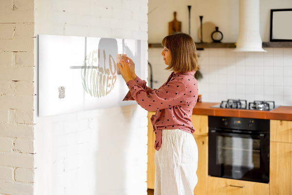 Magnettafel zum schreiben Sommererinnerungen auf einer Magnettafel