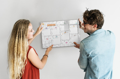 Schreib magnettafel Wochenplan mit Platz für Fotos