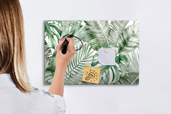 Magnettafel zum schreiben Grünes Poster mit Fotos und Zubehör