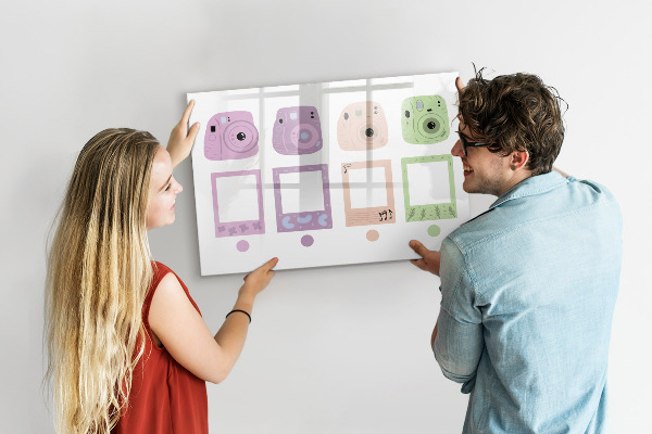 Schreib magnettafel Kreative Pinnwand für Fotos und Notizen