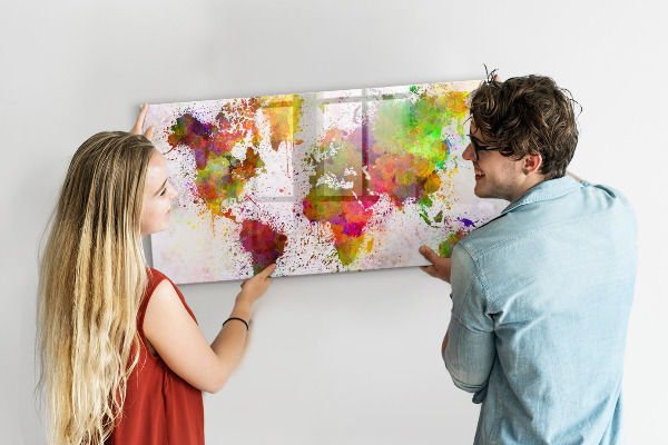 Magnettafel zum schreiben Bunte Karte mit Fotopunkten