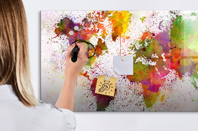 Magnettafel zum schreiben Bunte Karte mit Fotopunkten