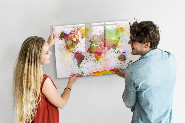 Magnettafel zum schreiben Bunte Karte mit Fotopunkten