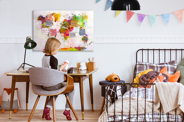 Magnettafel zum schreiben Bunte Karte mit Fotopunkten