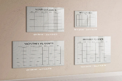 Magnettafel zum schreiben Monatsplaner mit Platz für Fotos