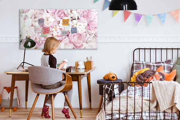 Schreib magnettafel Blumentafel für Notizen und Fotos