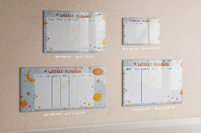 Magnettafel zum schreiben Wochenplaner mit Platz für Fotos