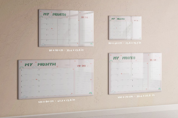 Schreib magnettafel Monatsplanung mit Freunden und Fotos
