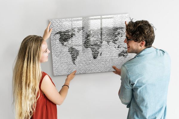 Schreib magnettafel Interaktive Karte zur Anzeige von Fotos
